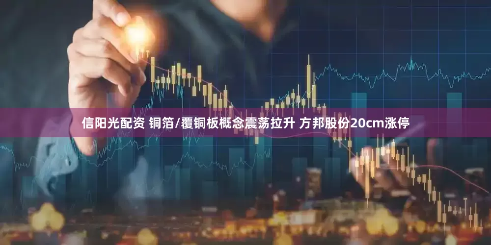 信阳光配资 铜箔/覆铜板概念震荡拉升 方邦股份20cm涨停